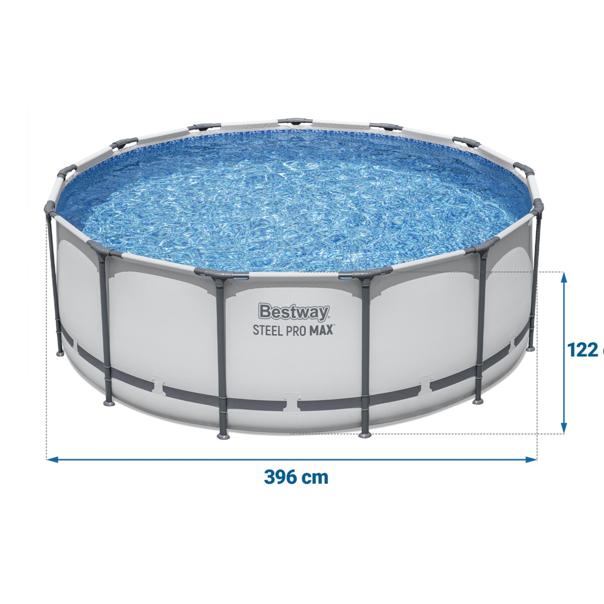 Basen ogrodowy stelażowy 396x122cm Bestway 18w1