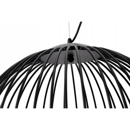 Lampa Wisząca Loft Industrial Czarna Metalowa Led
