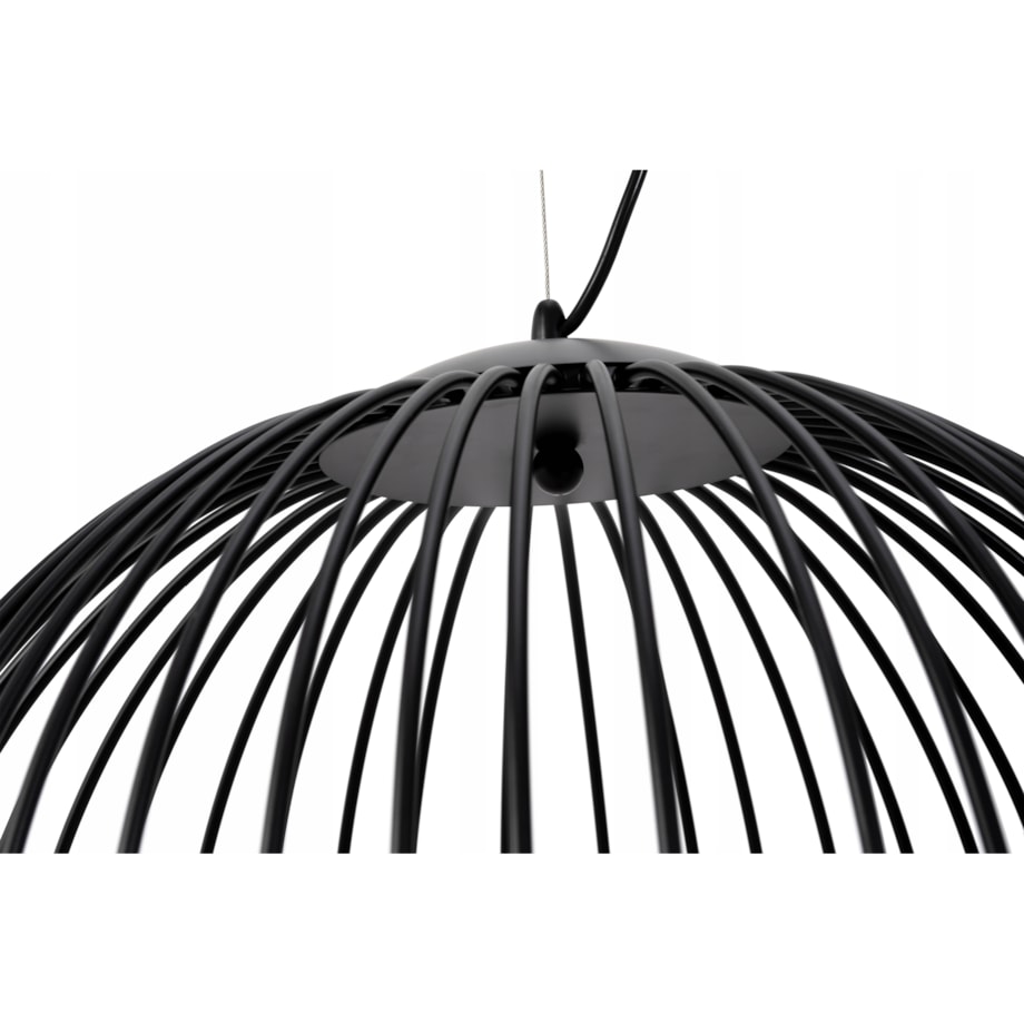 Lampa Wisząca Loft Industrial Czarna Metalowa Led