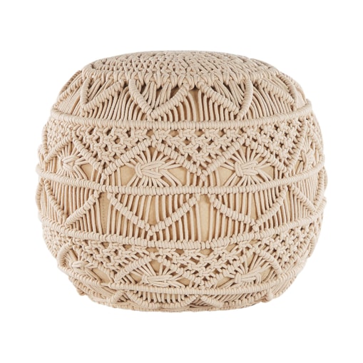 Puf ⌀ 40 cm beżowy KAYSERI