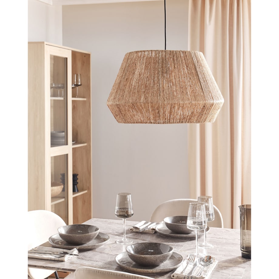 Lampa wisząca z juty naturalna BIRAU