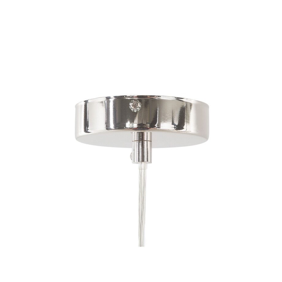 Lampa wisząca metalowa srebrna PINEGA