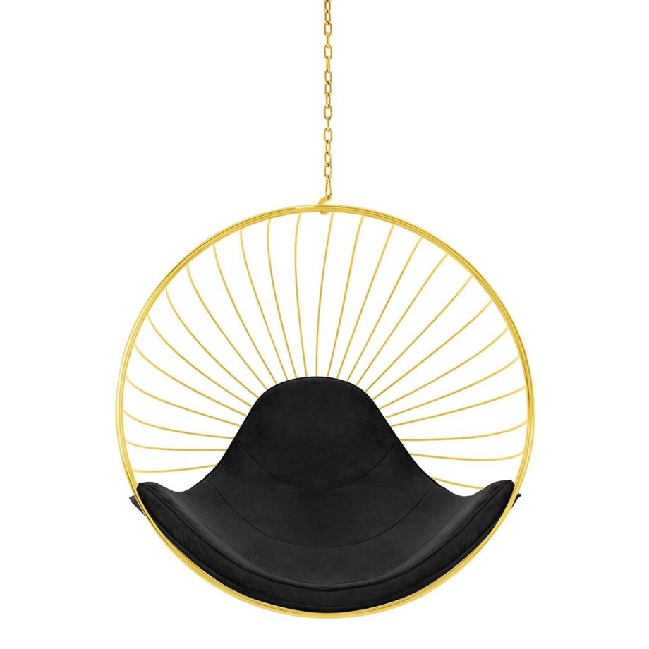 Fotel wiszący PH5994 GABBIA na łańcuchu złoty czarny, King Home