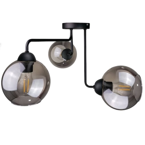 LAMPA sufitowa KET1199 loftowa OPRAWA szklane kule balls czarne