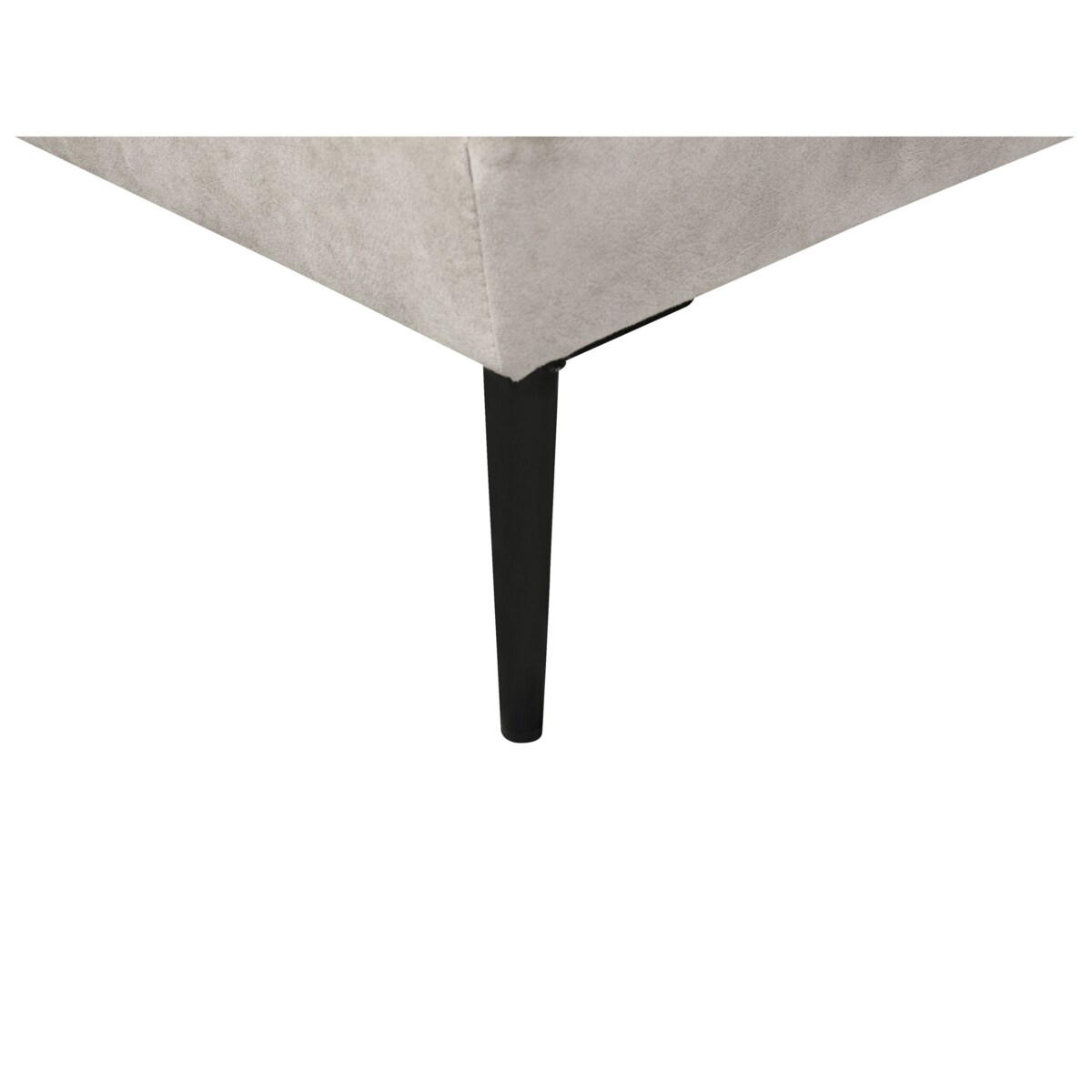 Narożnik welurowy prawostronny jasnoszary FLAM