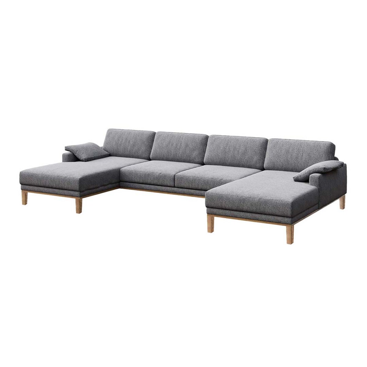 Sofa narożna podwójna Musso ciemnoszara