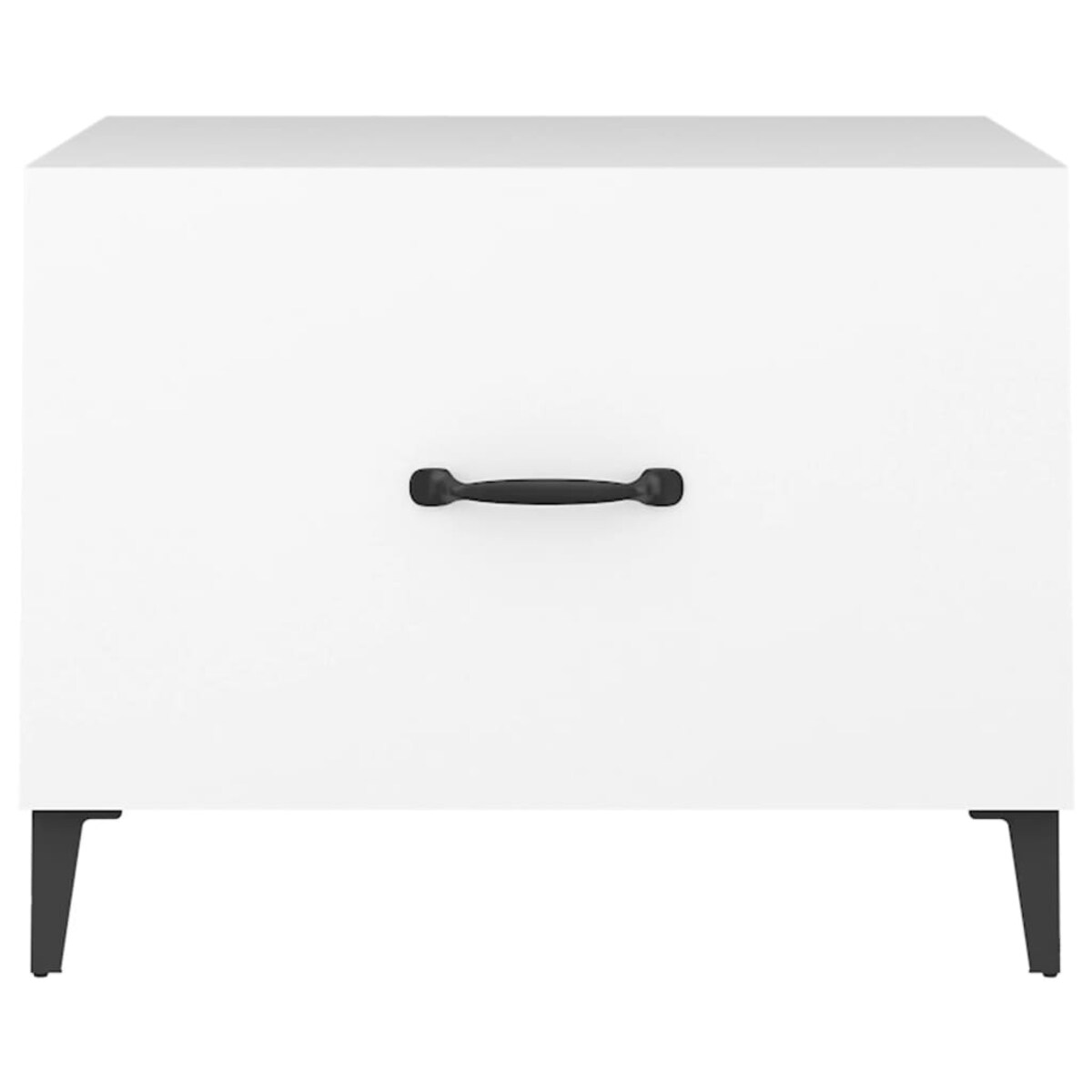 vidaXL Stolik kawowy z metalowymi nogami, biały, 50x50x40 cm