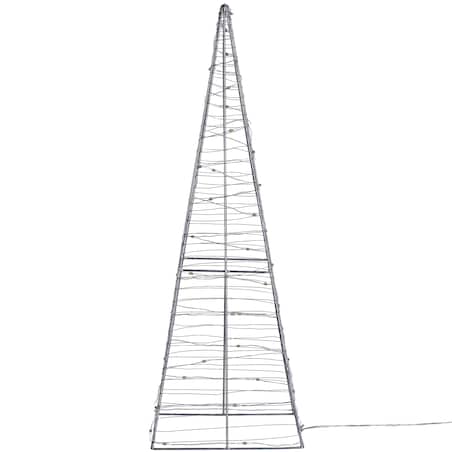Dekoracja ogrodowa LED PUKSALA Choinka 60 cm Srebrny