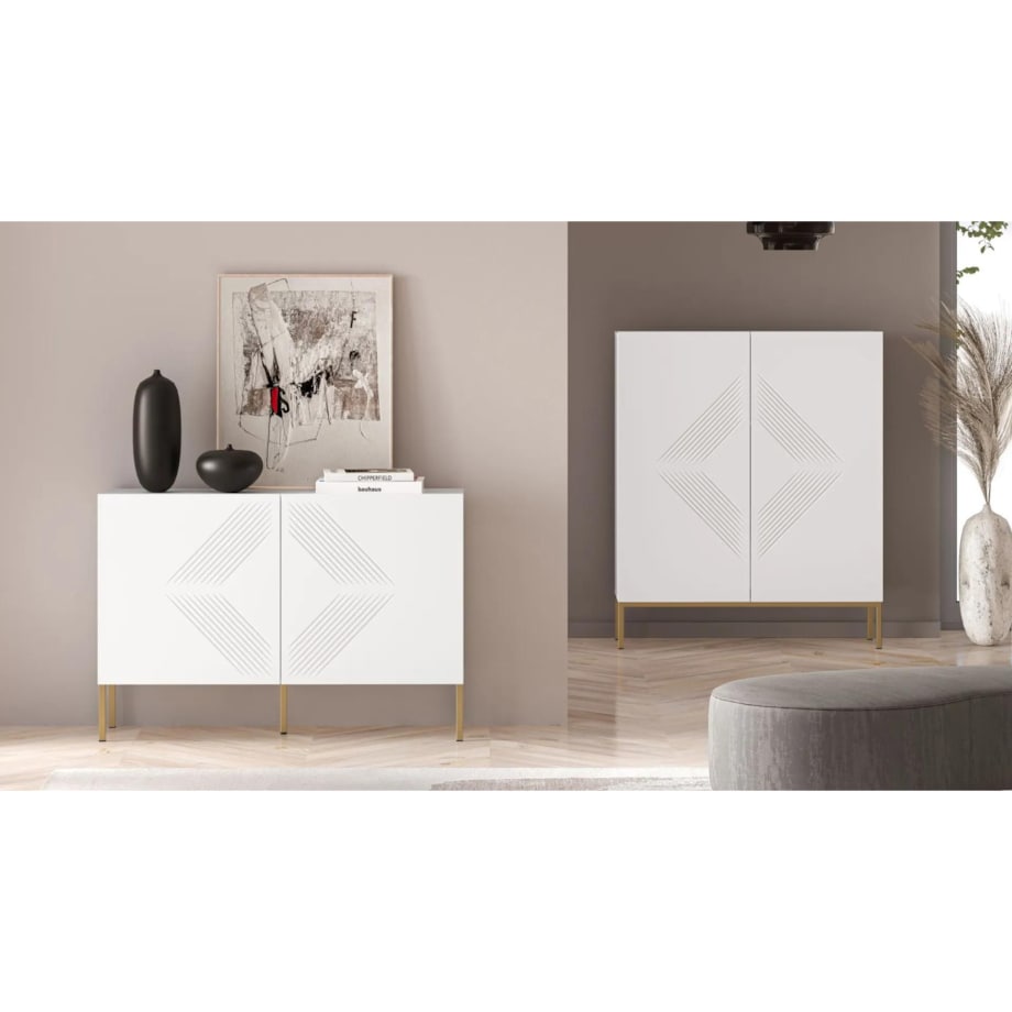 Komoda KLARA 110 2D biały mat