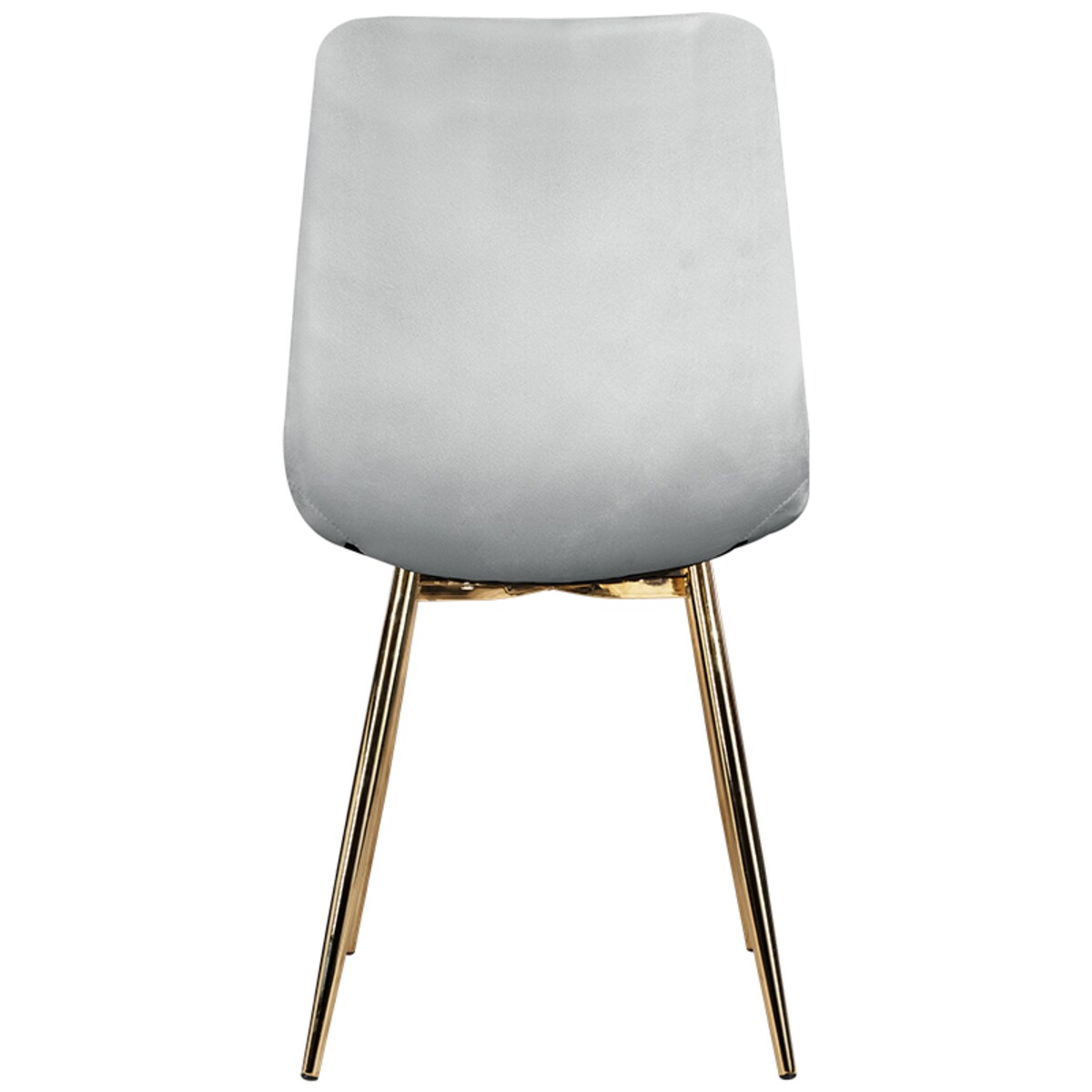 Krzesło tapicerowane szare welurowe pikowane nowoczesne złote nogi