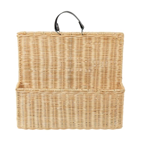 Gazetnik rattanowy jasny LARAK