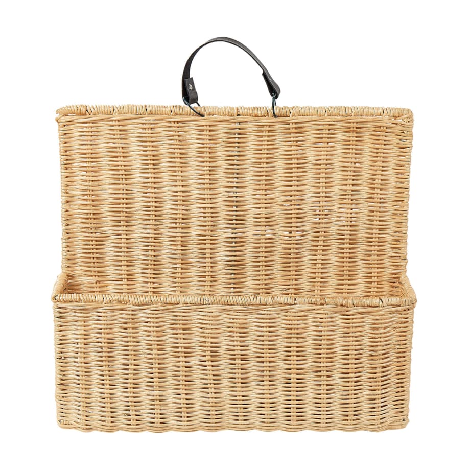 Gazetnik rattanowy jasny LARAK