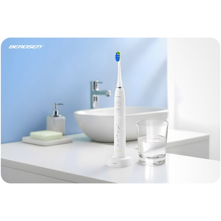 Szczoteczka soniczna do zębów Berdsen Galaxy biała + etui 322001