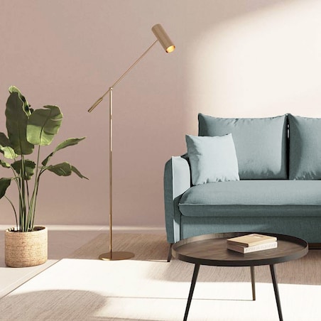 Brim Sofa narożna prawa z funkcją spania i pojemnikiem prawa jasnoniebieska