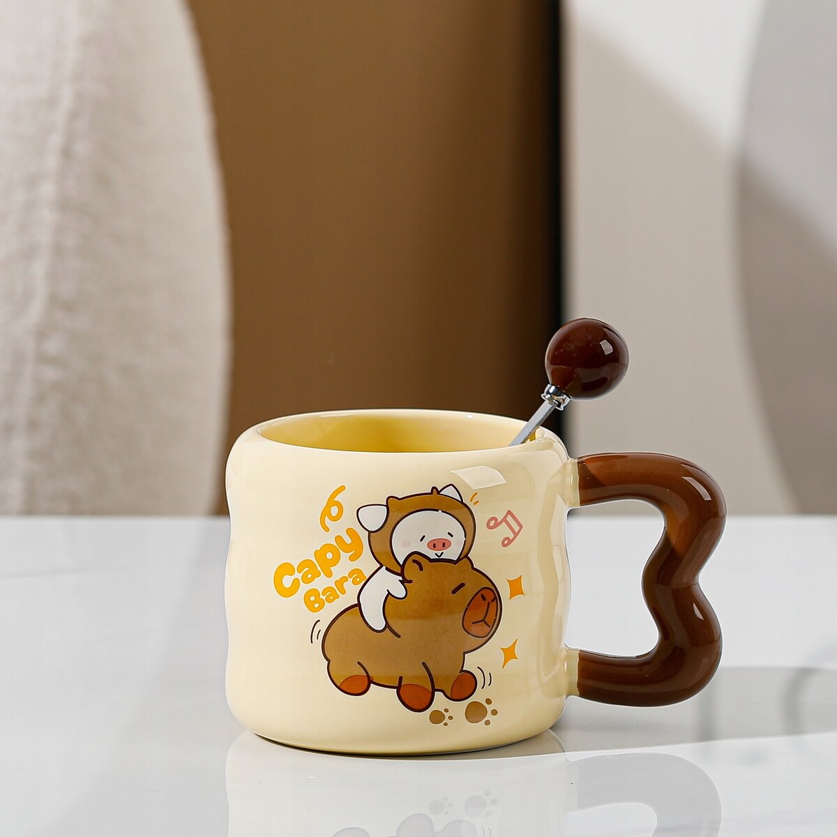 ZESTAW KUBEK Z PODGRZEWACZEM + Łyżka + Kabel USB PREZENT KUBEK ŚWIĄTECZNY