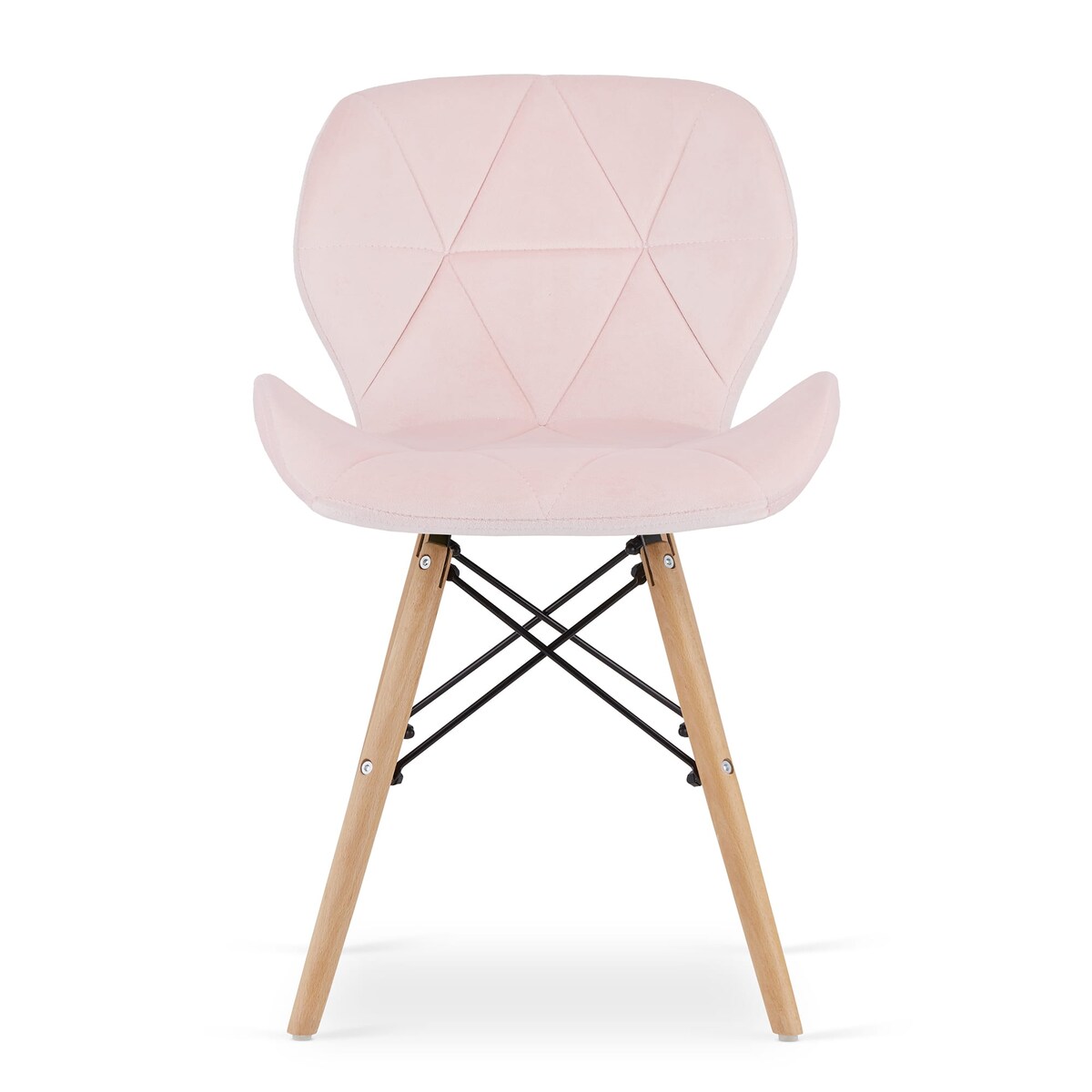 Krzesło Lago Aksamit nowoczesny design Róż X3