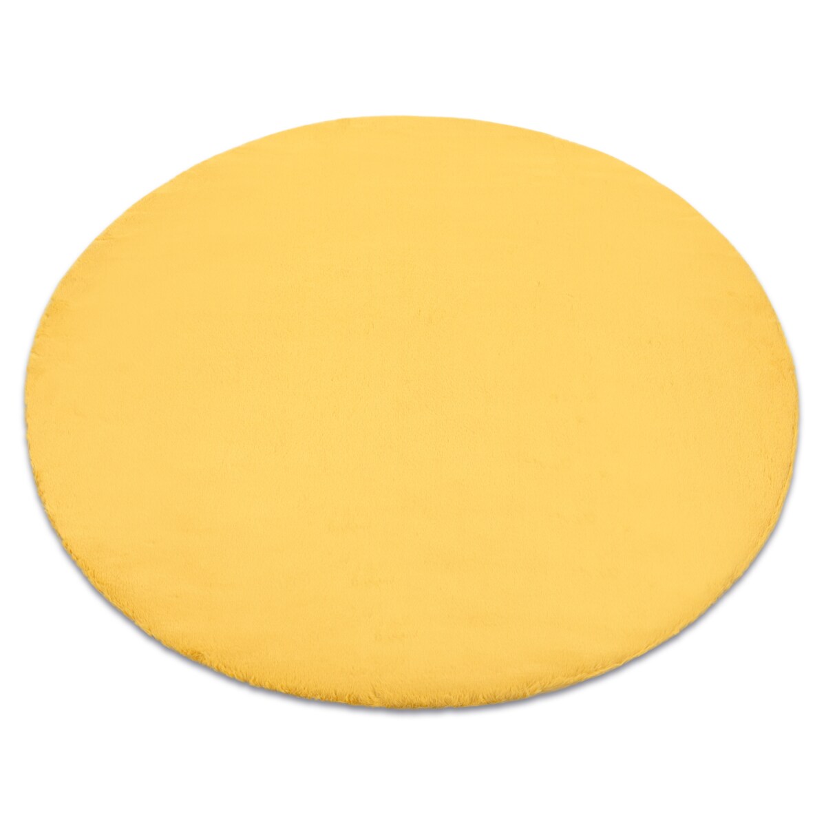 Dywan BUNNY koło złoty IMITACJA FUTRA koło 140 cm