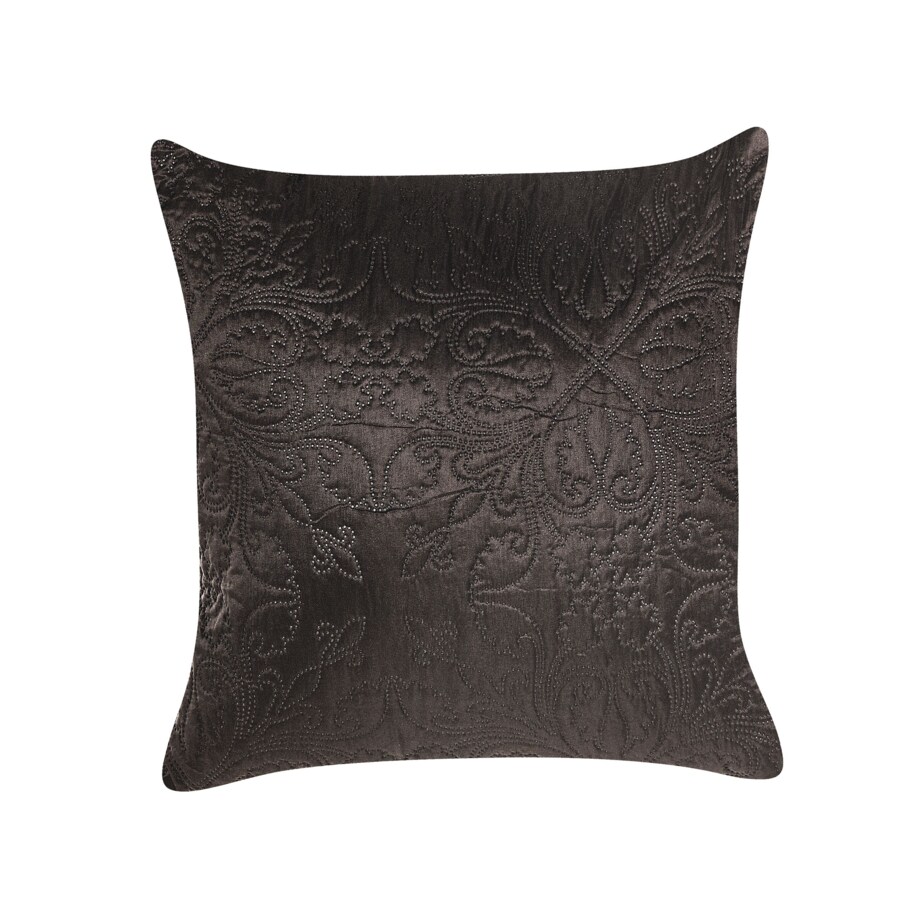 Komplet narzuta z poduszkami tłoczony 220 x 240 cm brązowy RAYEN