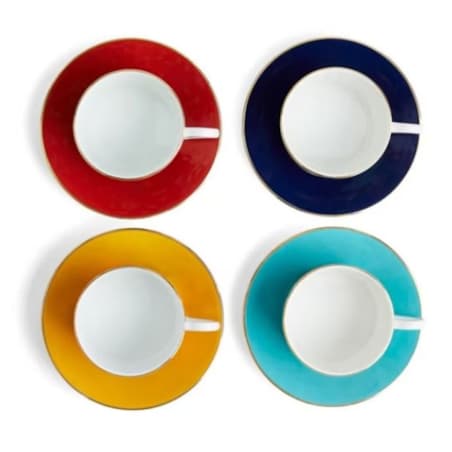 Zestaw 4 filiżanek do herbaty ze spodkami Wonderlust Wedgwood