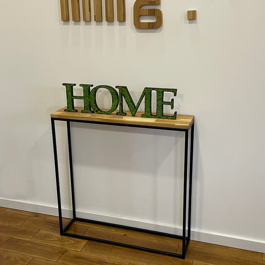 Konsola loftowa czarna 80x80x20cm pojedyncza