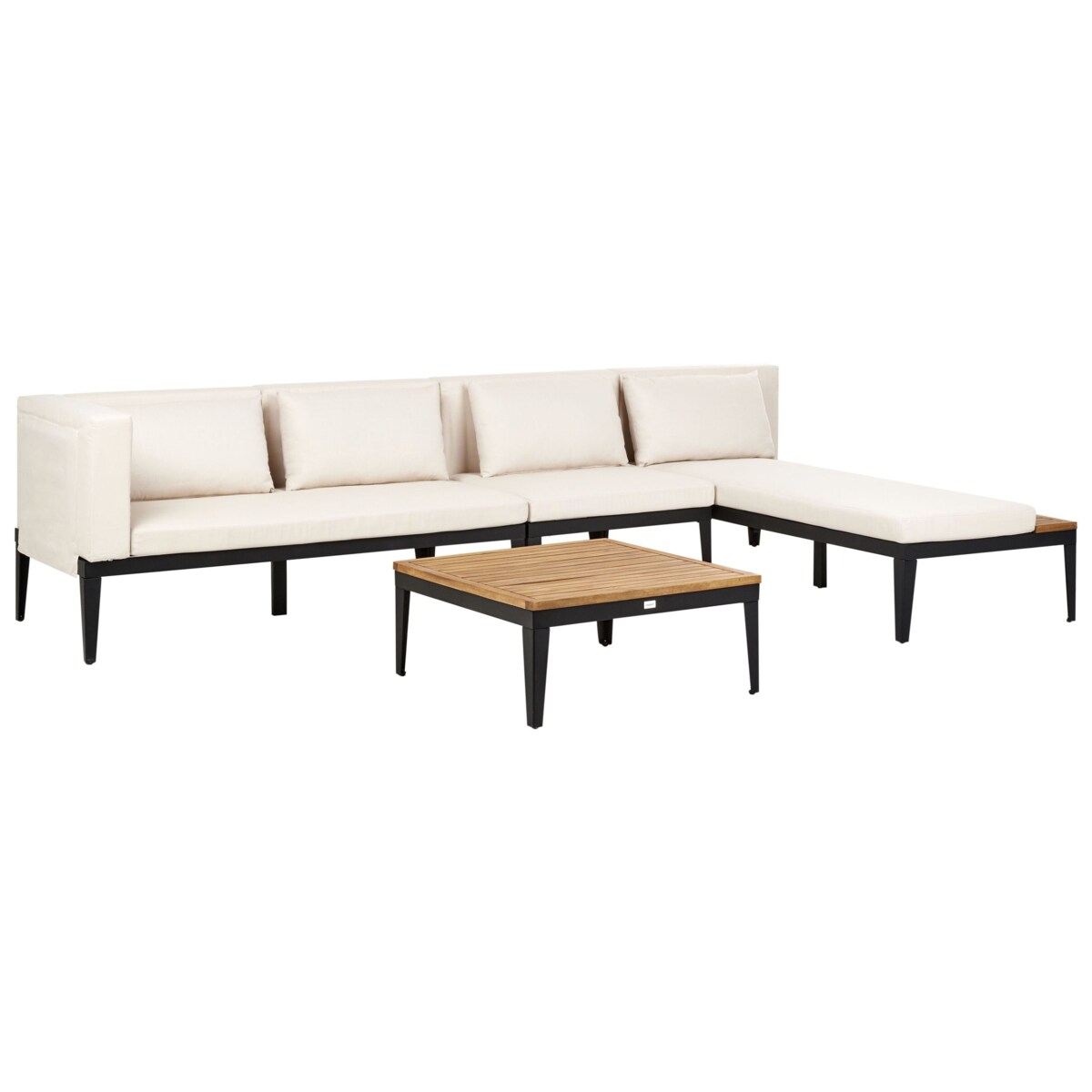 Zestaw ogrodowy ze stolikiem BRACCIANO Jasnobeżowy