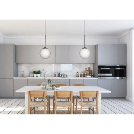 LAMPA wisząca GLASGOW 50101280 Candellux szklana OPRAWA modernistyczny zwis złoty biały