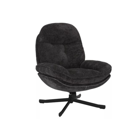 Fotel do salonu HARPER czarny obrotowy