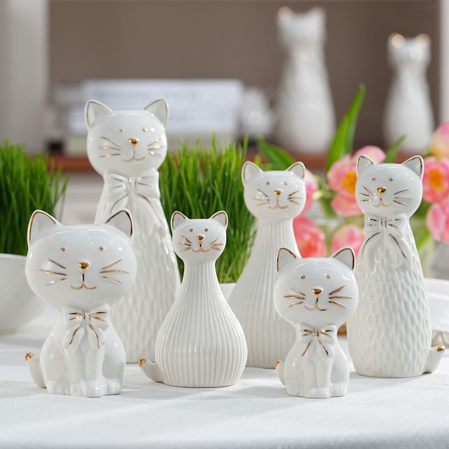 VILLA ITALIA Figurka kotka porcelanowa 11 cm KAROLINKA