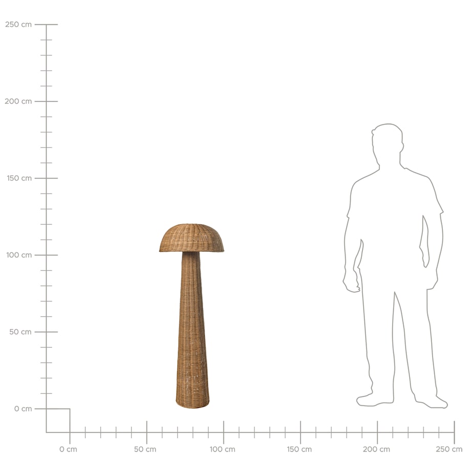 Lampa podłogowa ALERO Rattan Naturalny