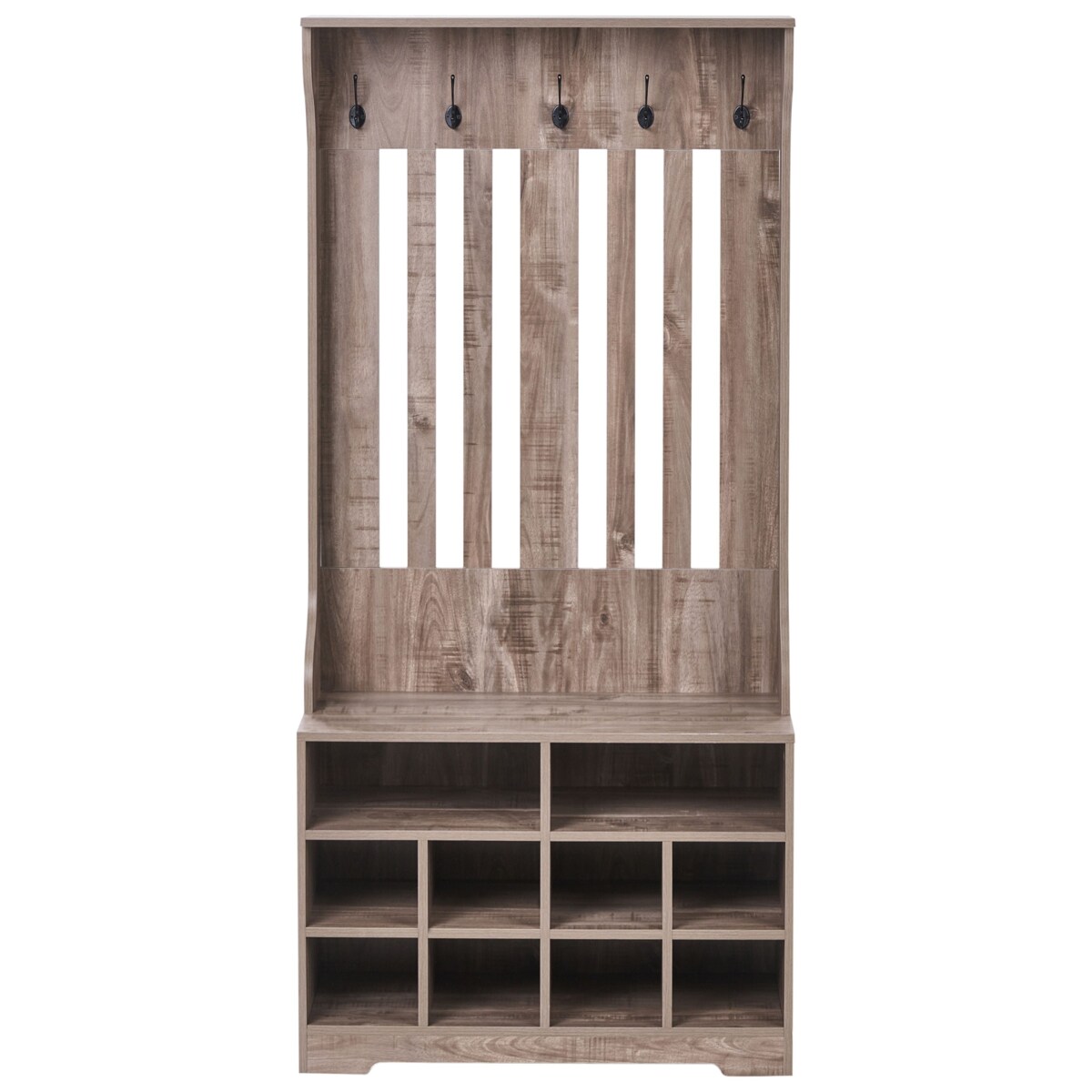 Szafka na buty z wieszakiem DENILIQUIM Ciemnobrązowy