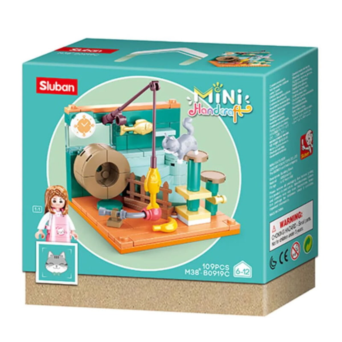 KOTEK Perełka - mini pokoik klocki - Sluban - 109 elementów