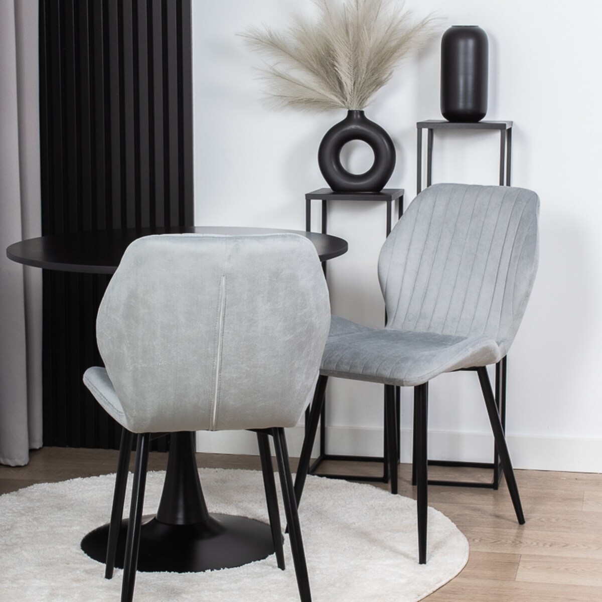 Krzesło tapicerowane welurowe pikowane do salonu jadalni velvet