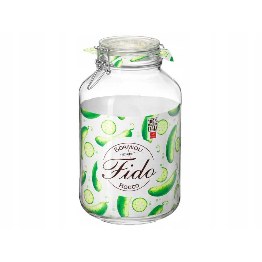 SŁOIK HERMETYCZNY na ŻYWNOŚĆ grzyby FIDO 5 L BORMIOLI kiszonki weki klips