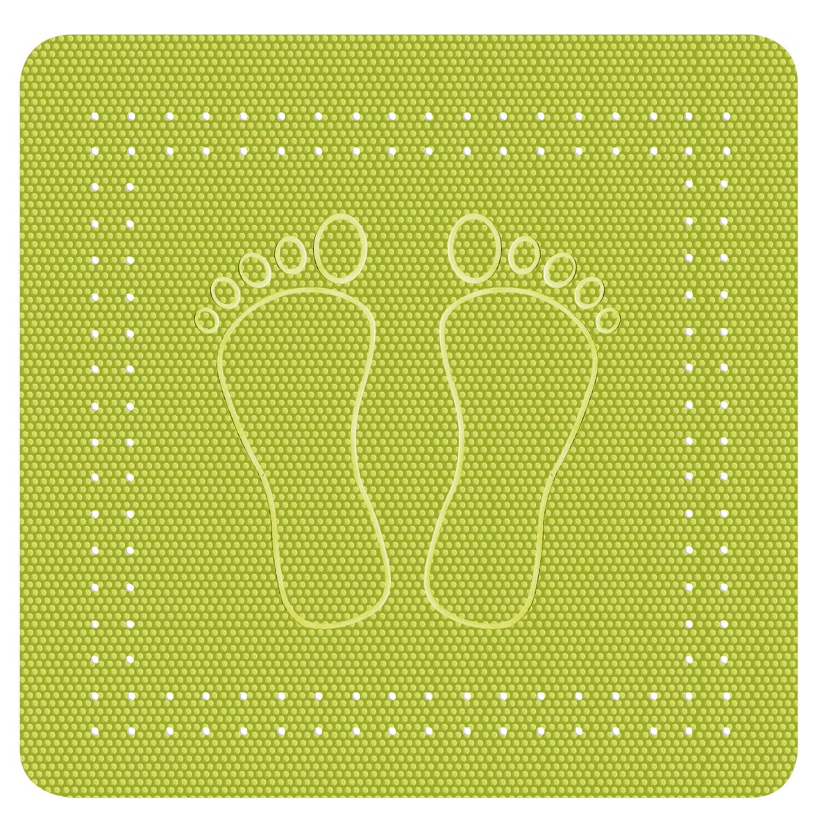 Kleine Wolke Foot Mata bezpieczeństwa pod prysznic zielona 55x 55 cm naturalny kauczuk