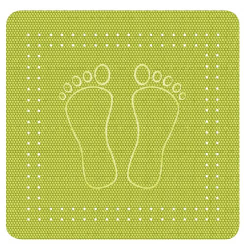Kleine Wolke Foot Mata bezpieczeństwa pod prysznic zielona 55x 55 cm naturalny kauczuk