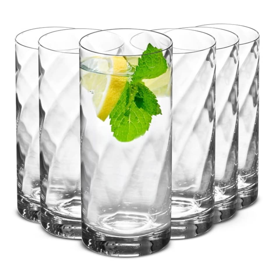 Szklanki do Drinków Wody Napojów 6 x 380 ml Romance Krosno Design z Optykiem