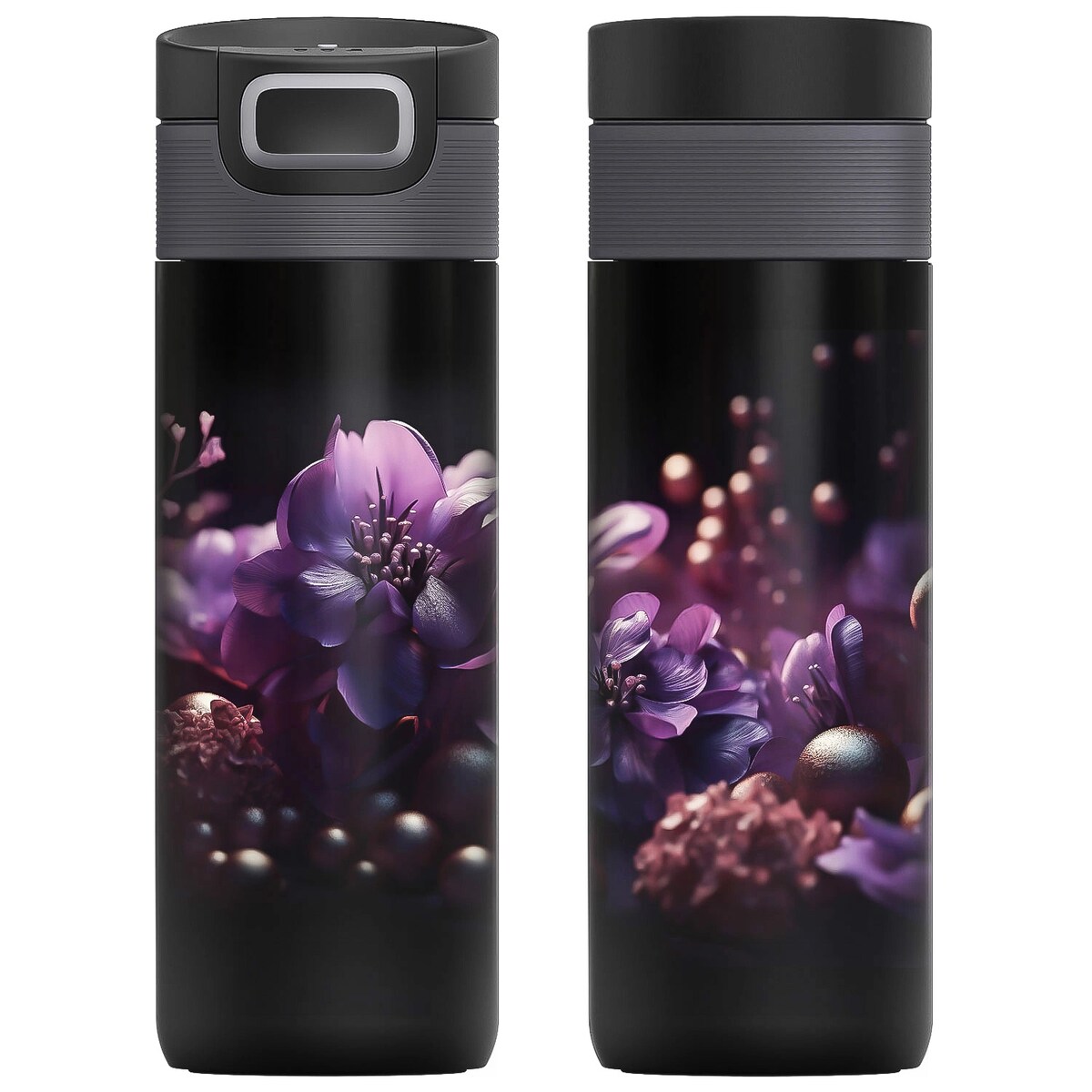 Kubek termiczny termos Etna 500 ml - Purple Flower