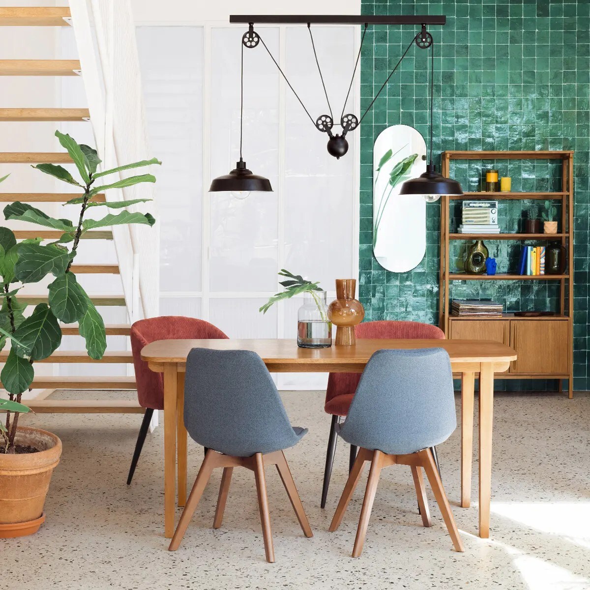 Regał biblioteka w stylu retro koniakowa Eplen