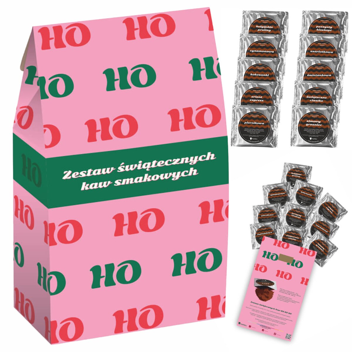 ŚWIĄTECZNY ZESTAW PREZENTOWY KAWA SMAKOWA MIELONA PREMIUM 10 SMAKÓW - PREZENT UPOMINEK NA MIKOŁAJA ŚWIĘTA GWIAZDKĘ BOŻE NARODZENIE POD CHOINKĘ DLA KOBIETY FACETA