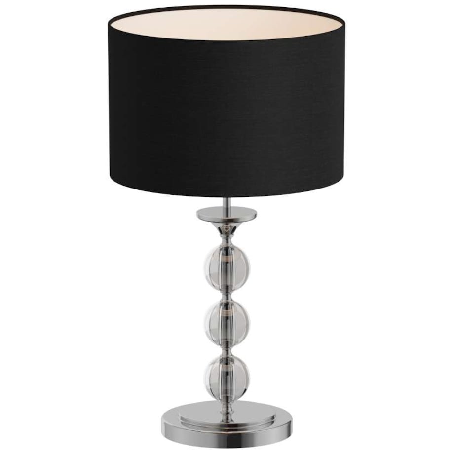 Abażurowa LAMPA stołowa REA RLT93163-1B Zumaline stojąca LAMPKA okrągła czarna