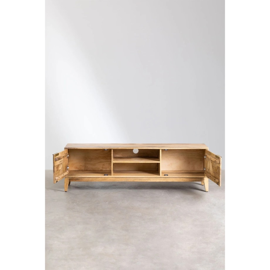 Szafka RTV 165x40 cm z drewna mango Baty Design