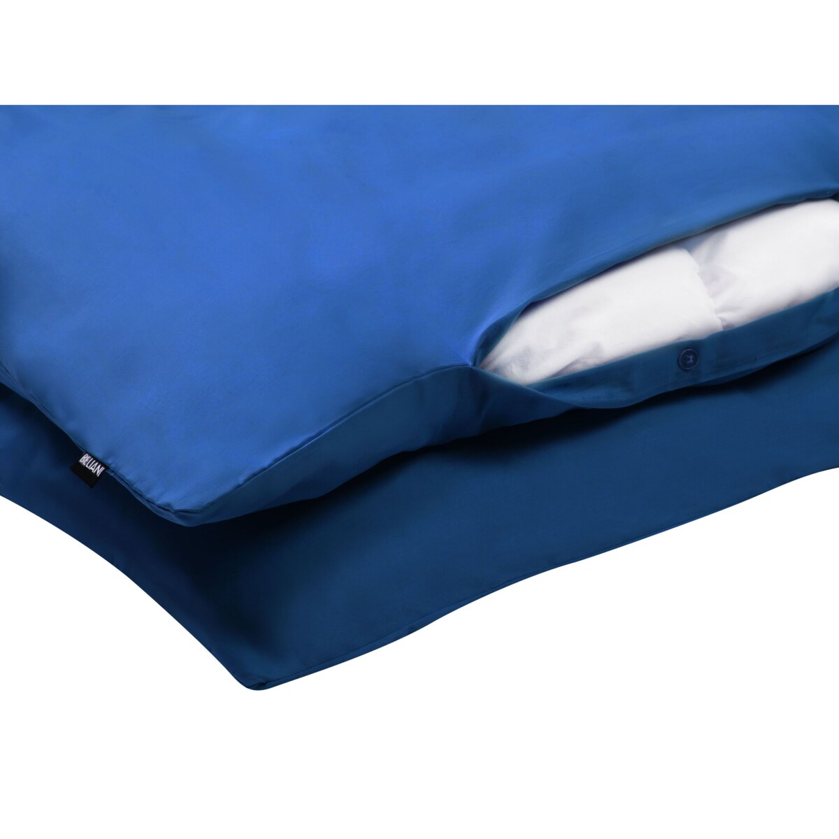 Komplet pościeli bawełnianej satynowej 155 x 220 cm niebieski HARMONRIDGE