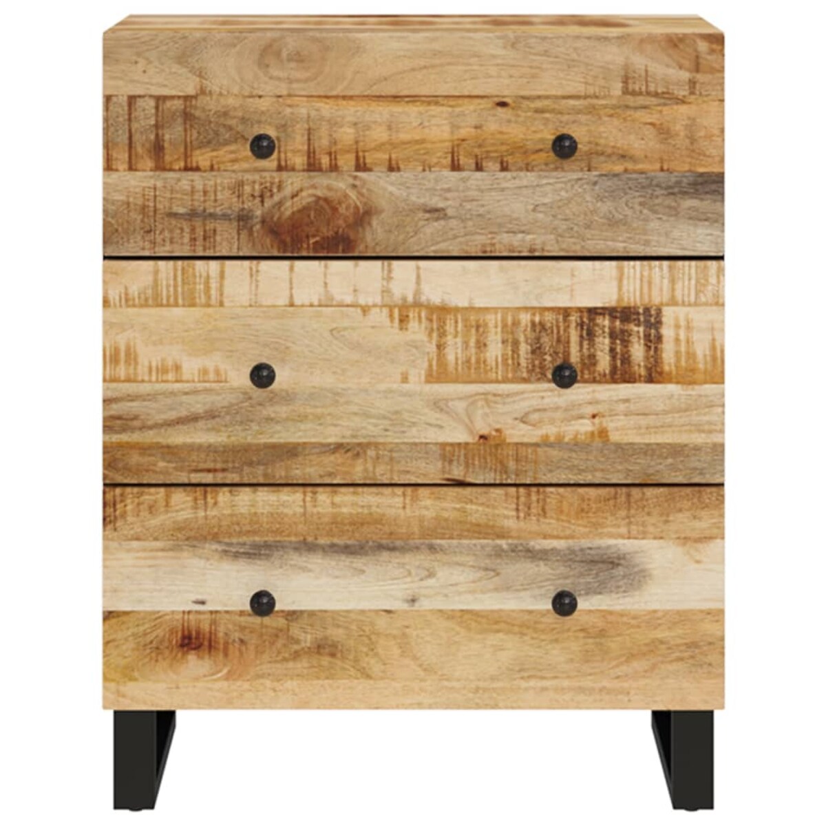 vidaXL Szafki, 2 szt., 60x33x75 cm, surowe drewno mango