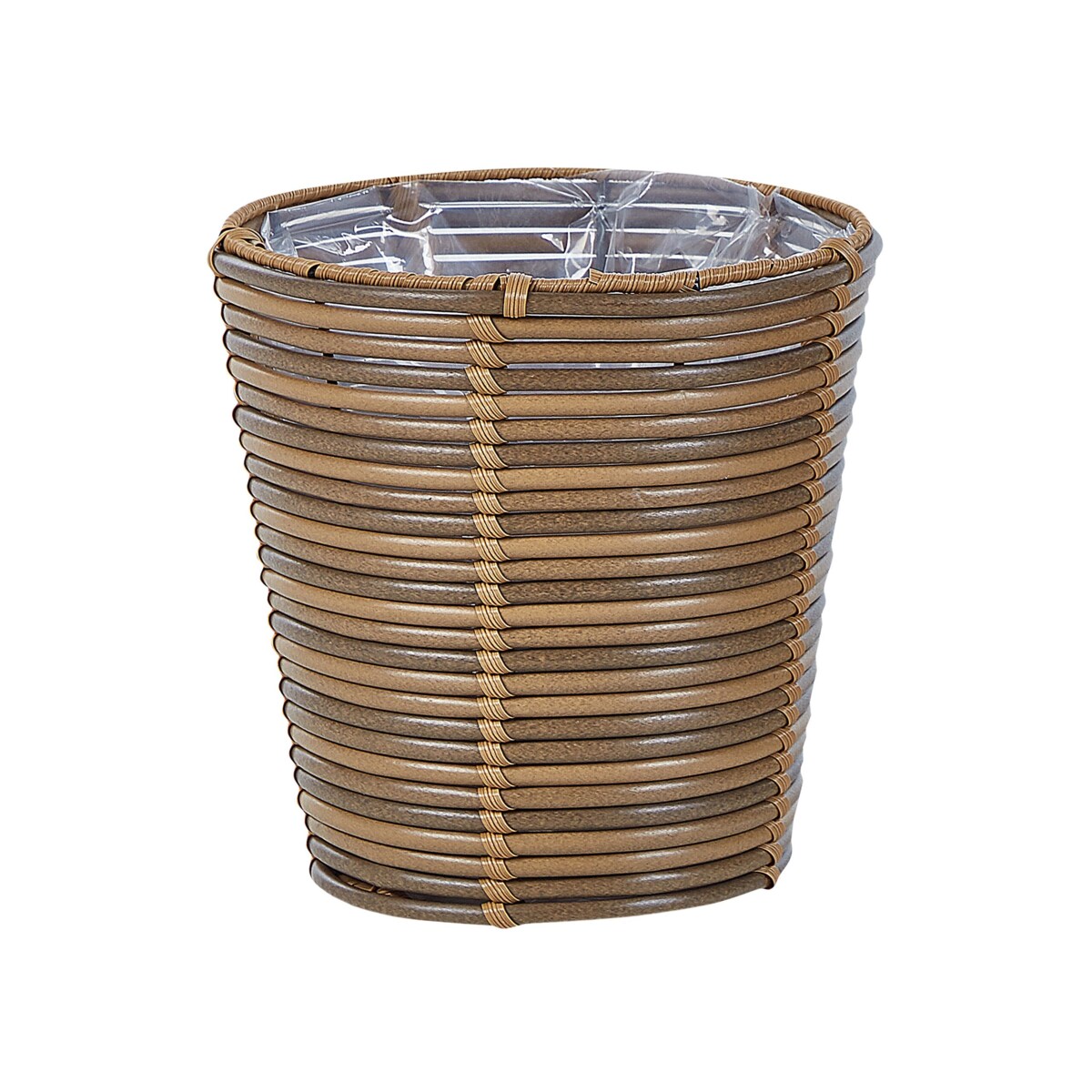 Zestaw 2 koszy na kwiaty z technorattanu brązowy SARTI