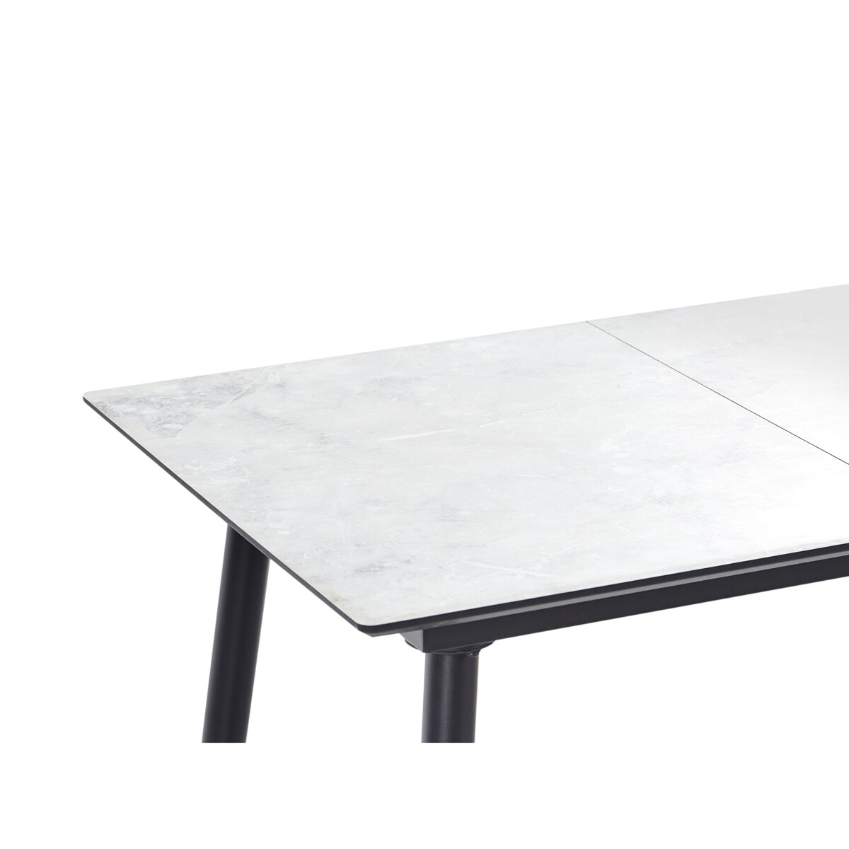 Stół do jadalni EFTALIA 120/150 cm 80 cm Efekt marmuru Biały