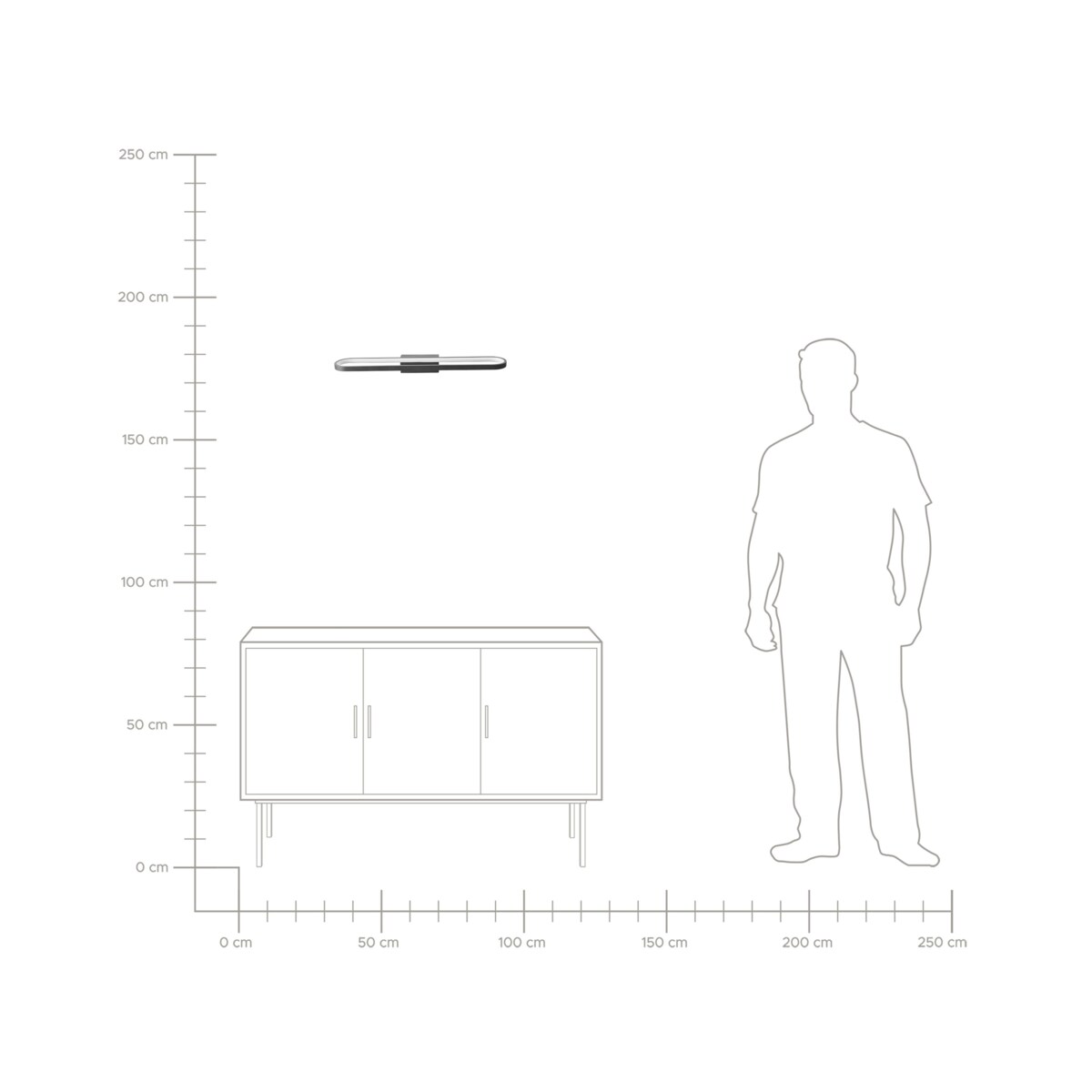 Kinkiet LED obrazowy/łazienkowy MIDOU Metal Czarny