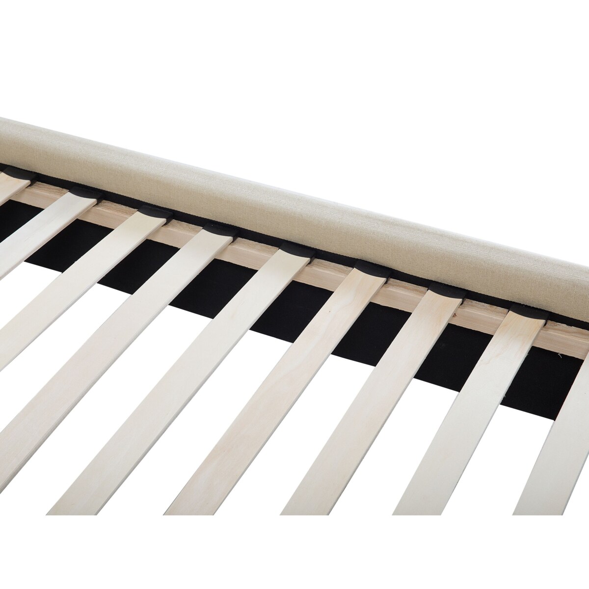 Łóżko tapicerowane 160 x 200 cm beżowe AUREL