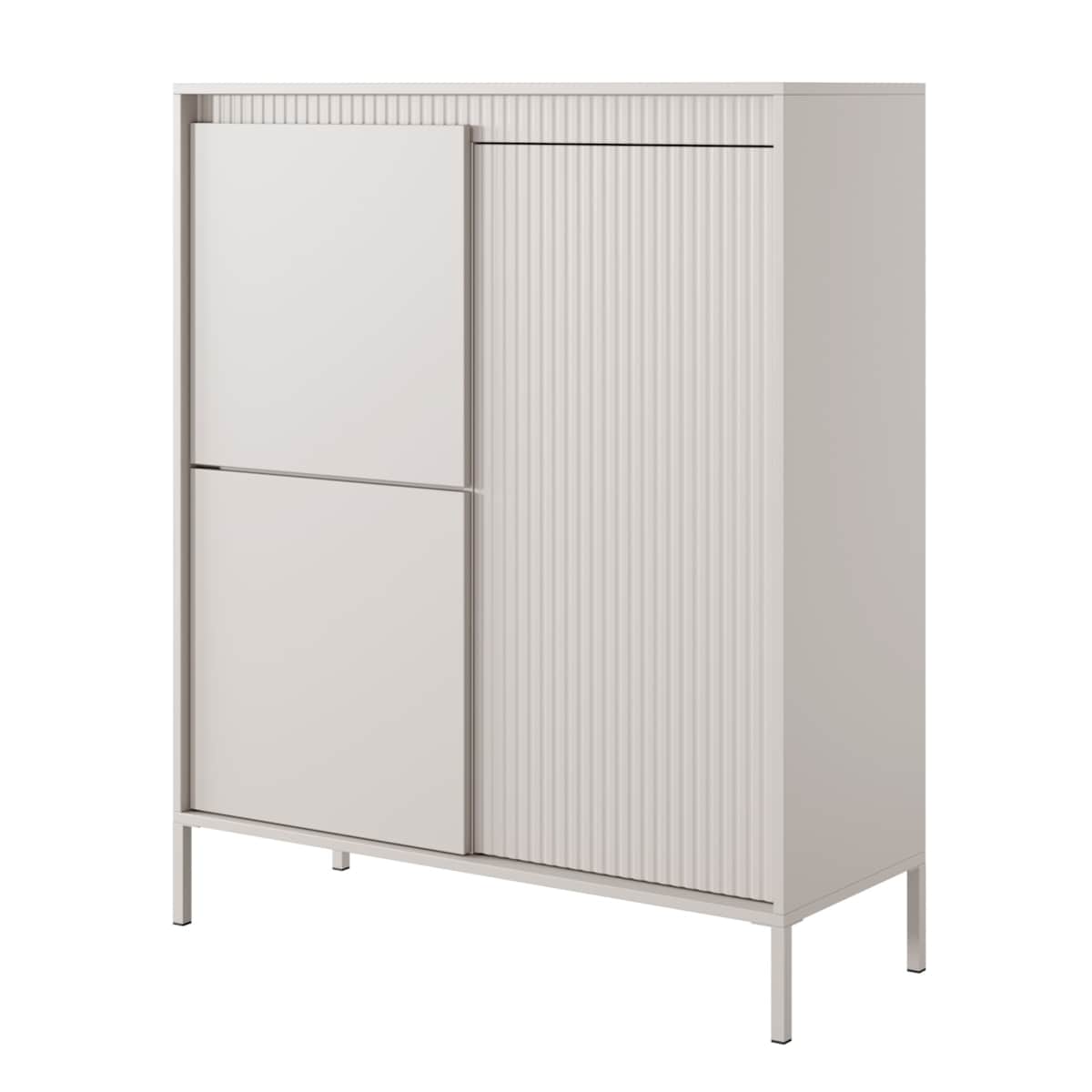 Komoda Wysoka 3D ENSO ryflowana, beżowa