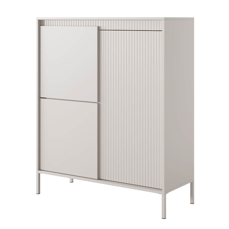 Komoda Wysoka 3D ENSO ryflowana, beżowa