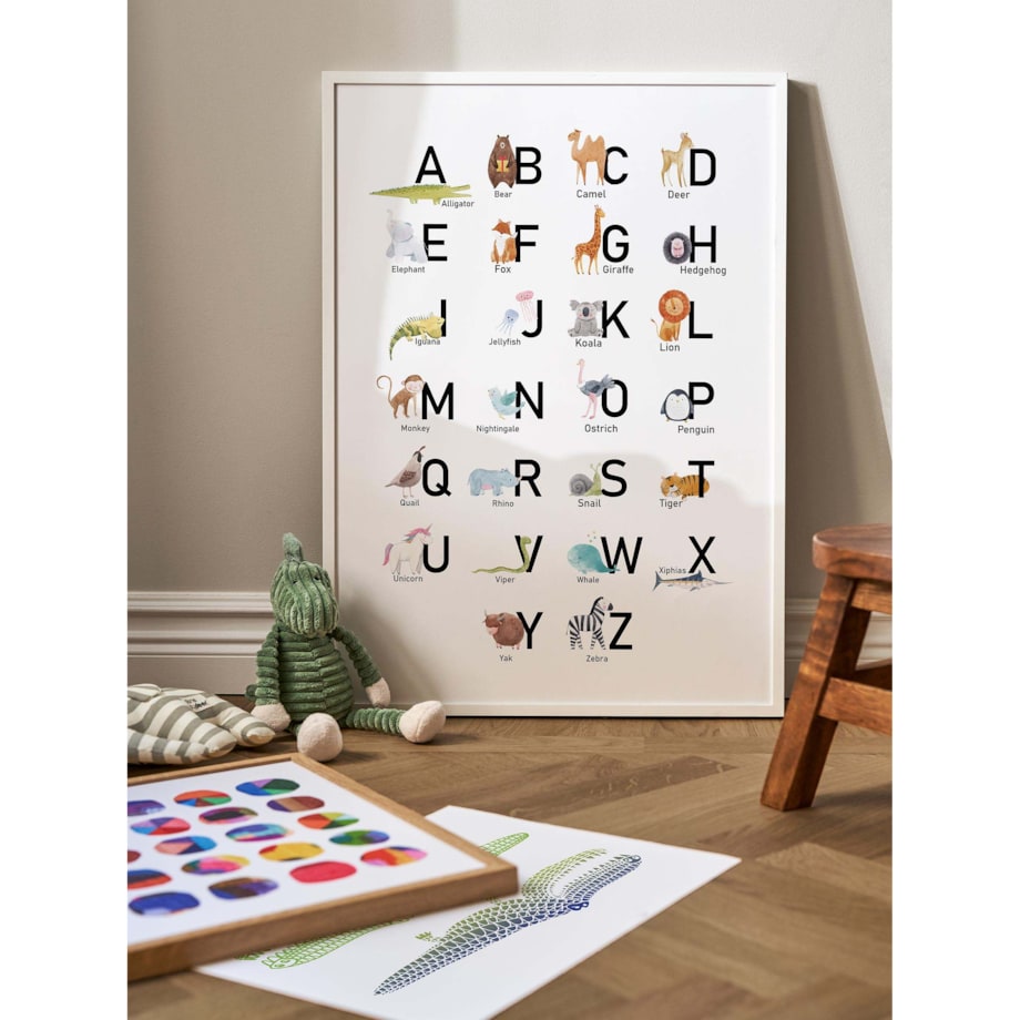 Poster Story, Plakat, Obraz - ABC ze Zwierzątkami, wymiary 42 x 60 cm